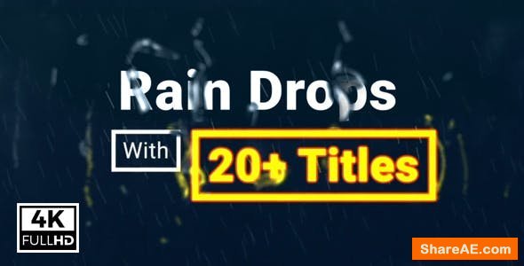 Videohive Rain Drops With Titles Videohive Rain Drops With Titles