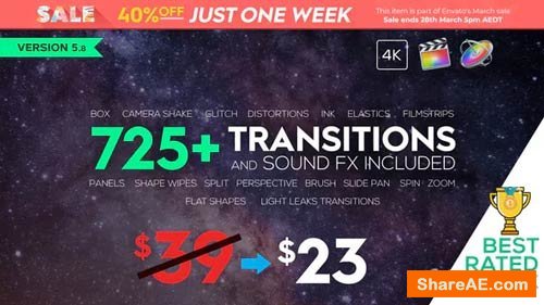 Videohive FCPX 725+ Transitions and Sound FX v5.8 Videohive FCPX 725+ Transitions and Sound FX v5.8