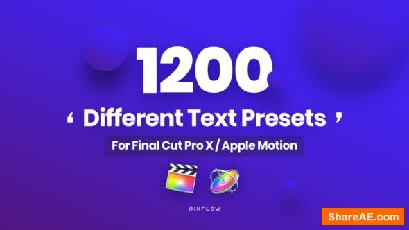 Videohive Animated Text Presets for Final Cut Pro and Apple Motion