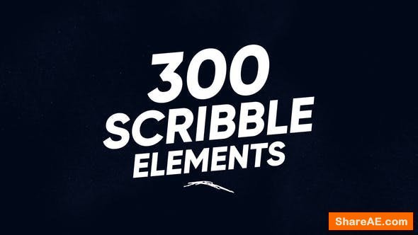 Videohive 300 Scribble Elements