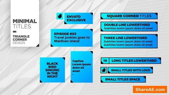 Videohive Triangle Corner Titles