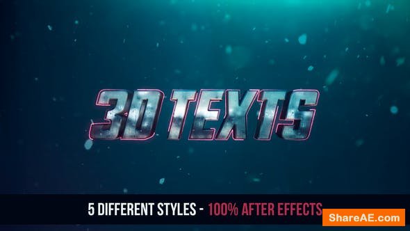 Videohive 3D Texts Effects - No Plugins Videohive 3D Texts Effects - No Plugins