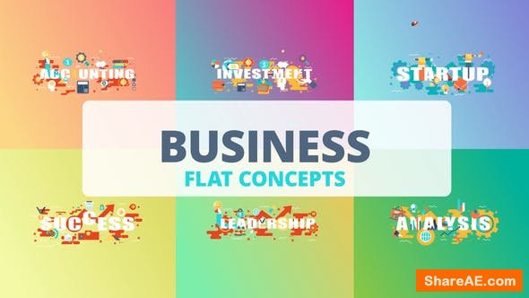 Videohive Business - Typography Flat Concept Videohive Business - Typography Flat Concept