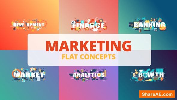 Videohive Marketing - Typography Flat Concept Videohive Marketing - Typography Flat Concept