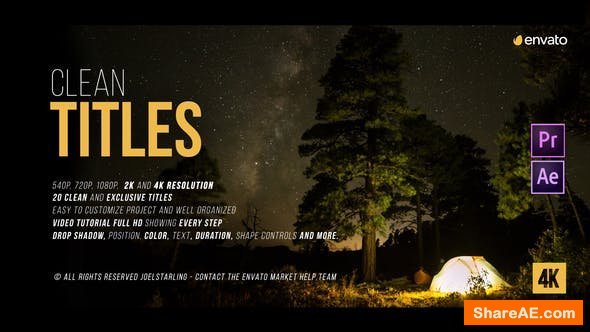 Videohive Gold Clean Titles 4K (2.3) Videohive Gold Clean Titles 4K (2.3)