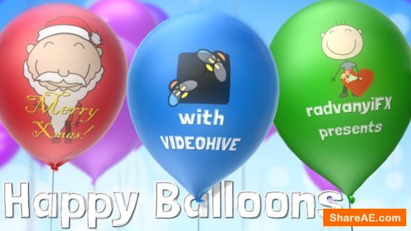 Videohive Happy Balloons Videohive Happy Balloons