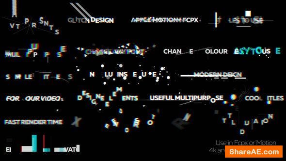 Videohive Glitch Titles 2 - Apple Motion