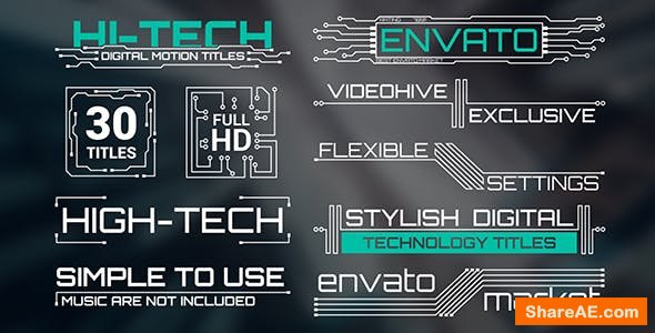 Videohive Hi-Tech Titles Videohive Hi-Tech Titles