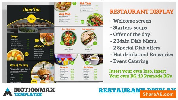 Videohive Restaurant Display 20386098