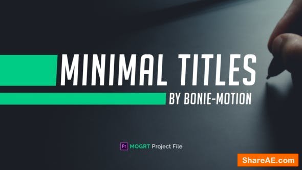 Videohive Minimal Titles 22567920 - Premiere Pro