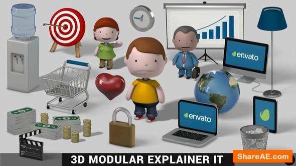Videohive 3D Modular Explainer Kit Videohive 3D Modular Explainer Kit