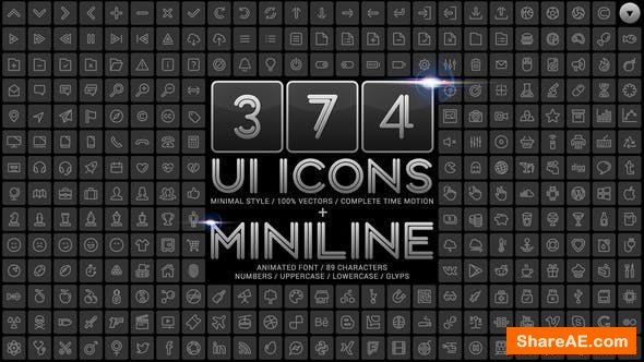 Videohive UI Minimal Icons & Miniline Font Videohive UI Minimal Icons & Miniline Font