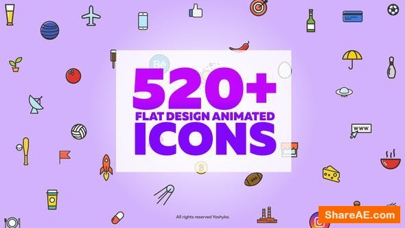 Videohive Vector Animated Icons Videohive Vector Animated Icons