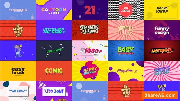 Videohive Dynamic Cartoon Titles V.2
