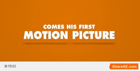 Videohive 3D Titles