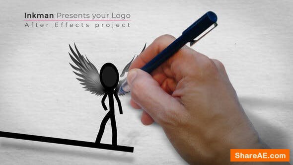 Videohive Inkman presents your logo (AE project)