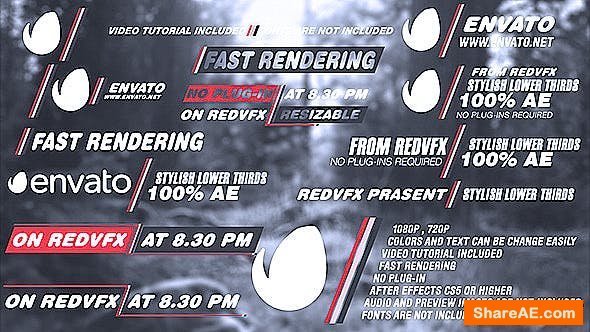 Videohive Stylish Lower Thirds 11432442 Videohive Stylish Lower Thirds 11432442