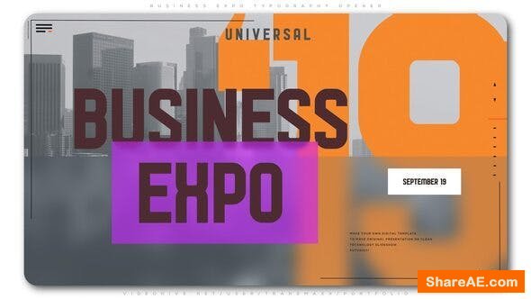 Videohive Business Expo Typography Opener Videohive Business Expo Typography Opener