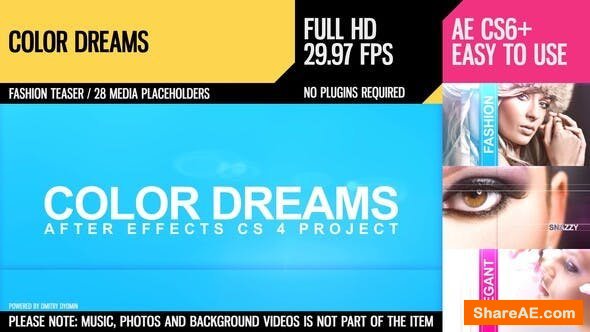 Videohive Color Dreams (Fashion Slideshow) Videohive Color Dreams (Fashion Slideshow)