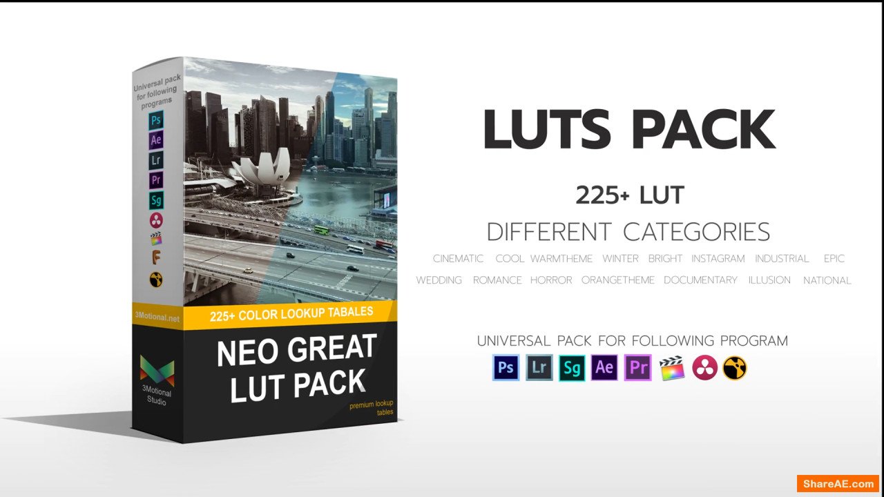 Neo Great LUTs - 225+ LUTs Neo Great LUTs - 225+ LUTs