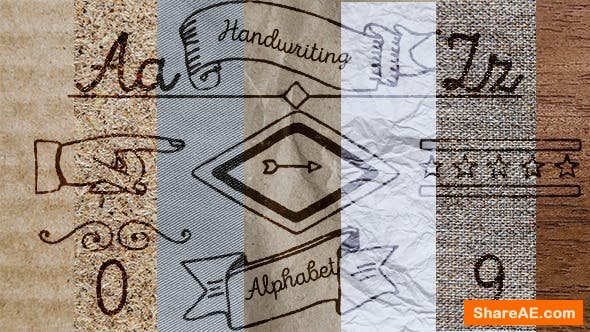 Videohive Handwriting Eroded Alphabet Videohive Handwriting Eroded Alphabet