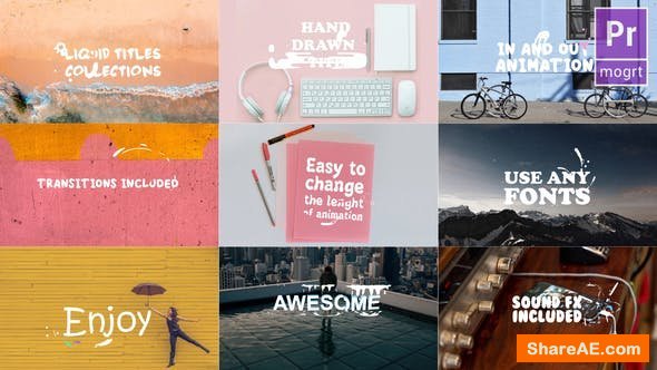 Videohive Liquid Titles Collection | Premiere Pro MOGRT
