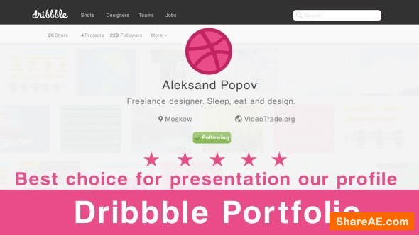 Videohive Dribbble Portfolio Videohive Dribbble Portfolio