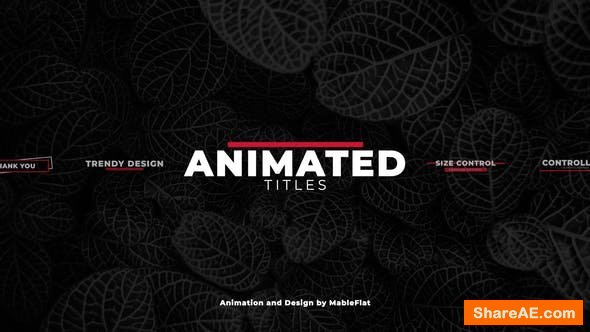 Videohive Animated Titles Pack - Premiere Pro Videohive Animated Titles Pack - Premiere Pro