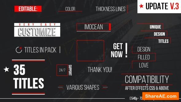 Videohive 35 Minimal Titles