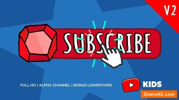 Videohive Youtube KIDS Subscribe Button