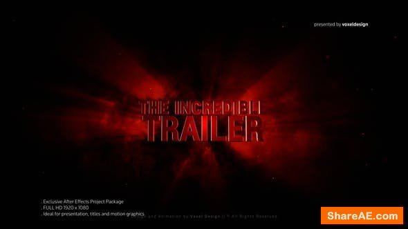 Videohive Incredible 3D Title Videohive Incredible 3D Title