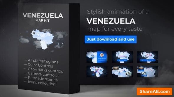 Videohive Venezuela Map - Bolivarian Republic of Venezuela Map Kit Videohive Venezuela Map - Bolivarian Republic of Venezuela Map Kit