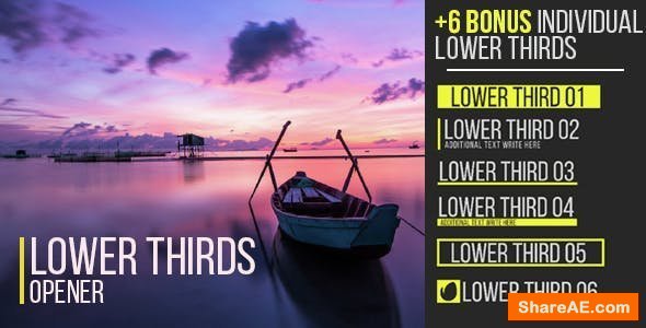 Videohive Lower Thirds Opener Videohive Lower Thirds Opener