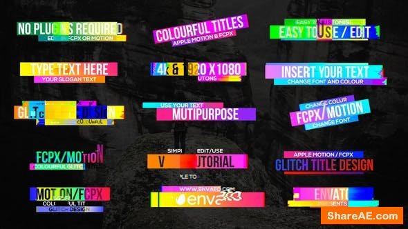 Videohive Colourful Glitch Titles 2 - Final Cut Pro Videohive Colourful Glitch Titles 2 - Final Cut Pro
