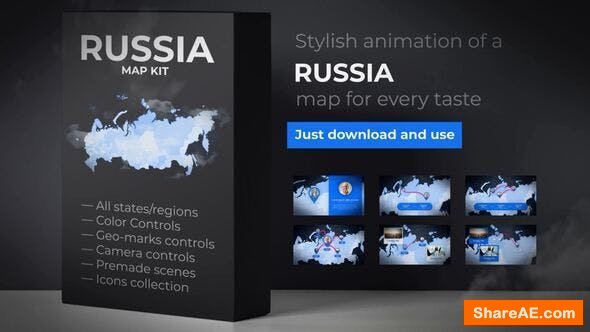 Videohive Russia Map - Russian Federation Map Kit Videohive Russia Map - Russian Federation Map Kit