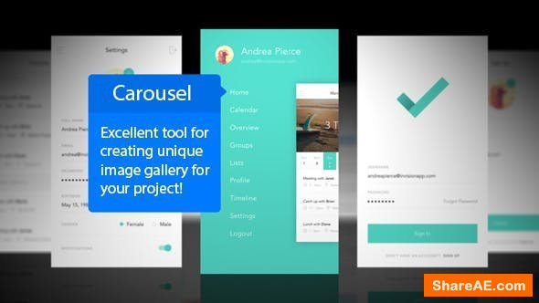Videohive Carousel Mobile App Mockup Videohive Carousel Mobile App Mockup