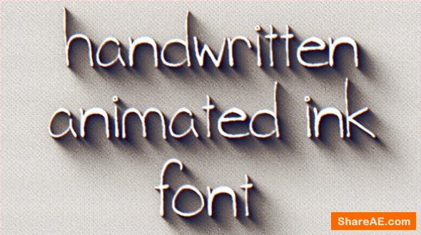 Videohive Animated Ink Font Videohive Animated Ink Font
