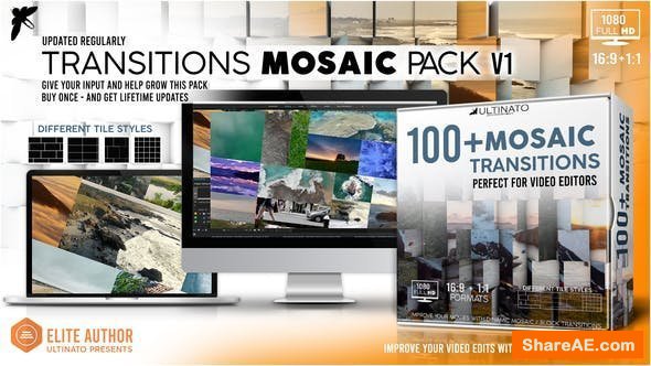 Videohive Transitions Mosiac Pack - Toolkit Videohive Transitions Mosiac Pack - Toolkit