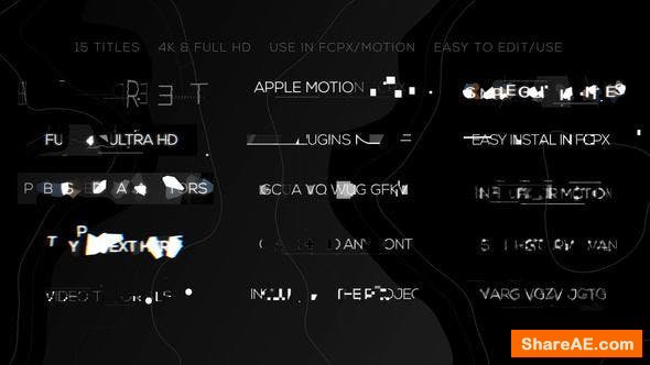 Videohive Glitch Minimal Titles - Final Cut Pro Videohive Glitch Minimal Titles - Final Cut Pro