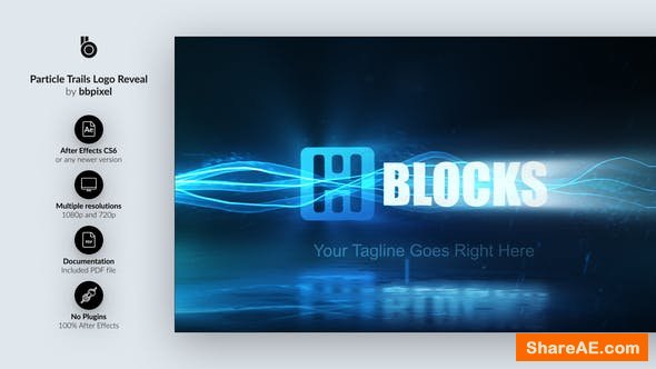 Videohive Particle Trails Logo Reveal