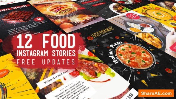 Videohive Food Instagram Stories Pack Videohive Food Instagram Stories Pack