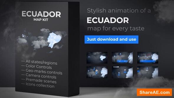 Videohive Ecuador Map - Republic of Ecuador Map Kit Videohive Ecuador Map - Republic of Ecuador Map Kit
