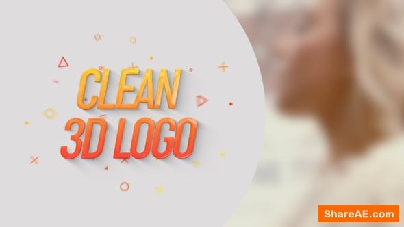Videohive Clean 3D Logo 24768053 Videohive Clean 3D Logo 24768053