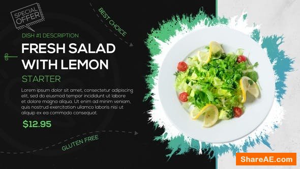 Videohive Food Dishes Promo Videohive Food Dishes Promo