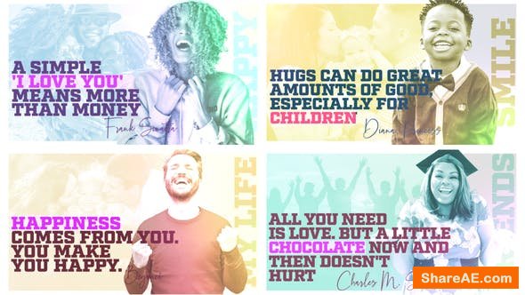 Videohive Happy People - Quote Slideshow Videohive Happy People - Quote Slideshow