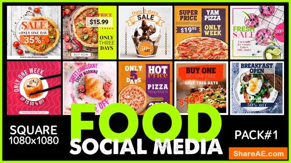 Videohive Social Media - FOOD Videohive Social Media - FOOD