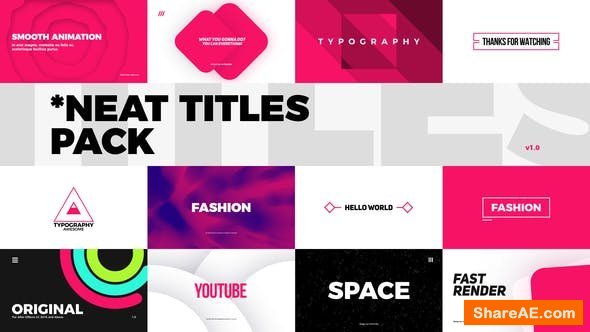 Videohive Neat Titles Pack Videohive Neat Titles Pack