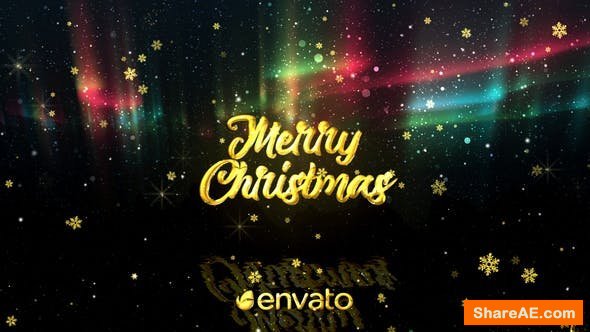 Videohive Christmas Aurora Lights Greetings Videohive Christmas Aurora Lights Greetings