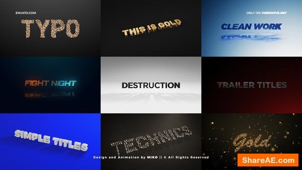 Videohive Titles - Unique Element 3D Scenes