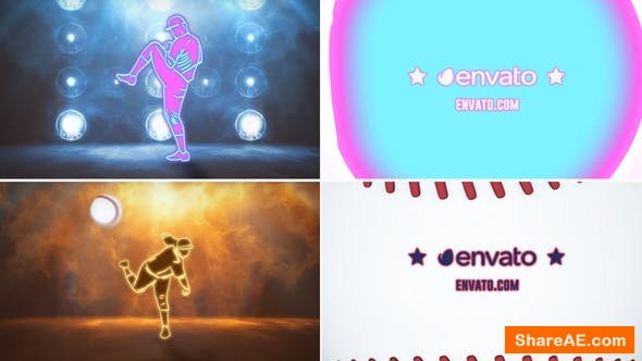Videohive Neon Baseball Logo